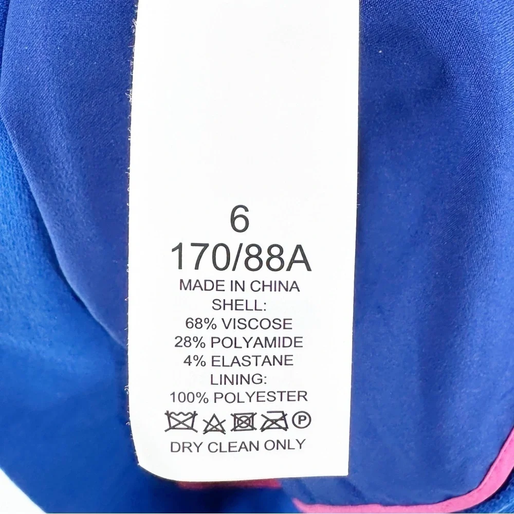 ✅ KATE SPADE‎ ROYAL BLUE Seamed Ponte Dress V-NECK GATHERED WAIST SIZE 6